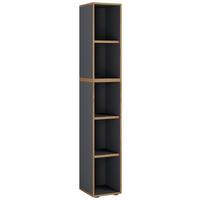 Regal Salia Anthrazit, Honigeiche B: 30 cm - Honigeiche/Anthrazit, Design, Holzwerkstoff (30/183/33cm) - MID.YOU