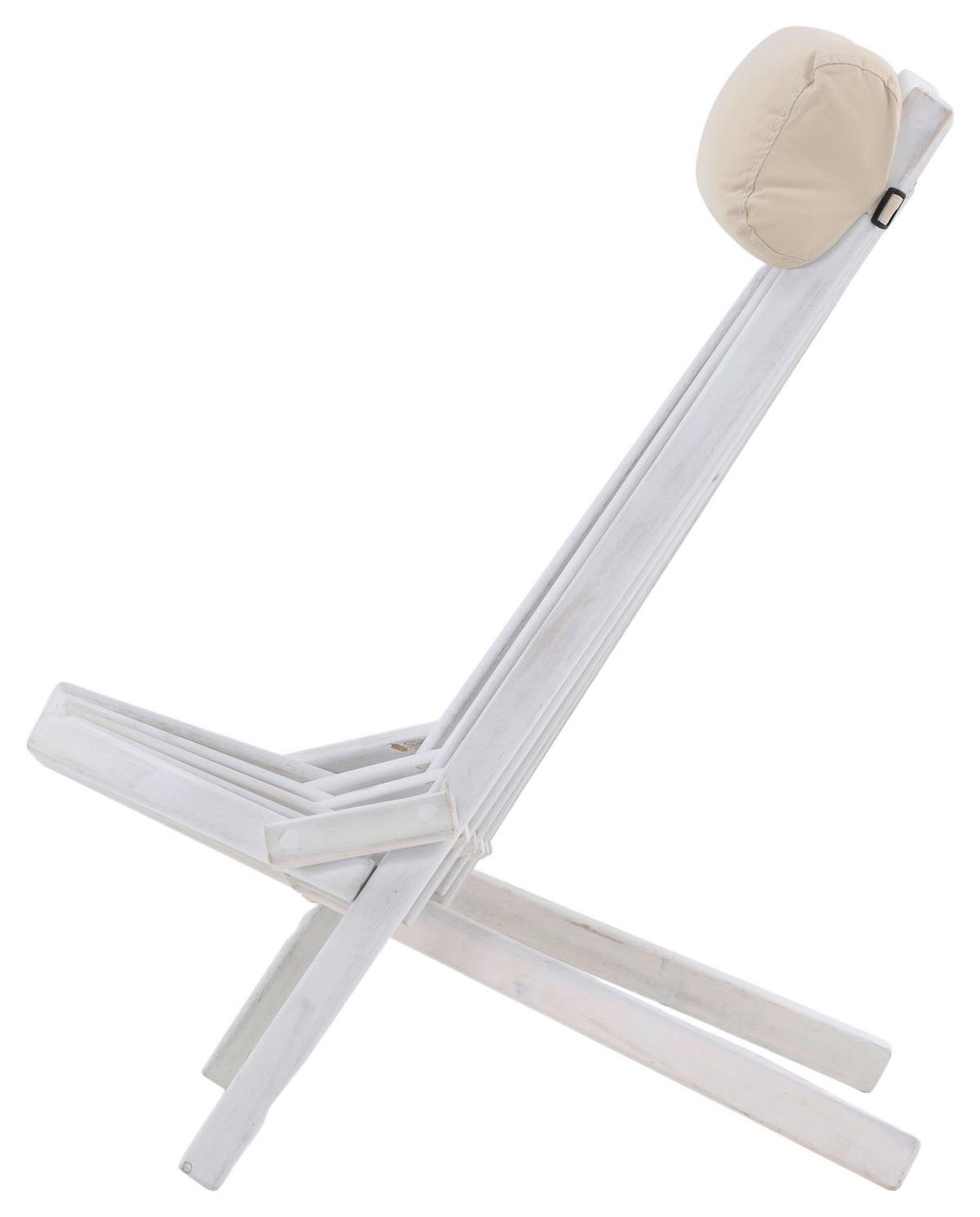 Strandsessel Wetterfest Asta Holz - Weiß, KONVENTIONELL, Holz (57/79/73cm) - Gardenson