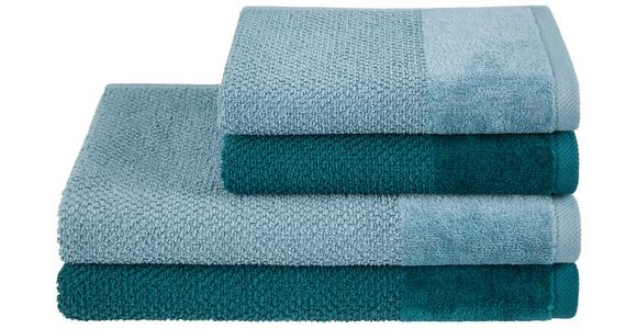 Frottierset Chiara 4er Set - Blau/Petrol, MODERN, Textil - Luca Bessoni