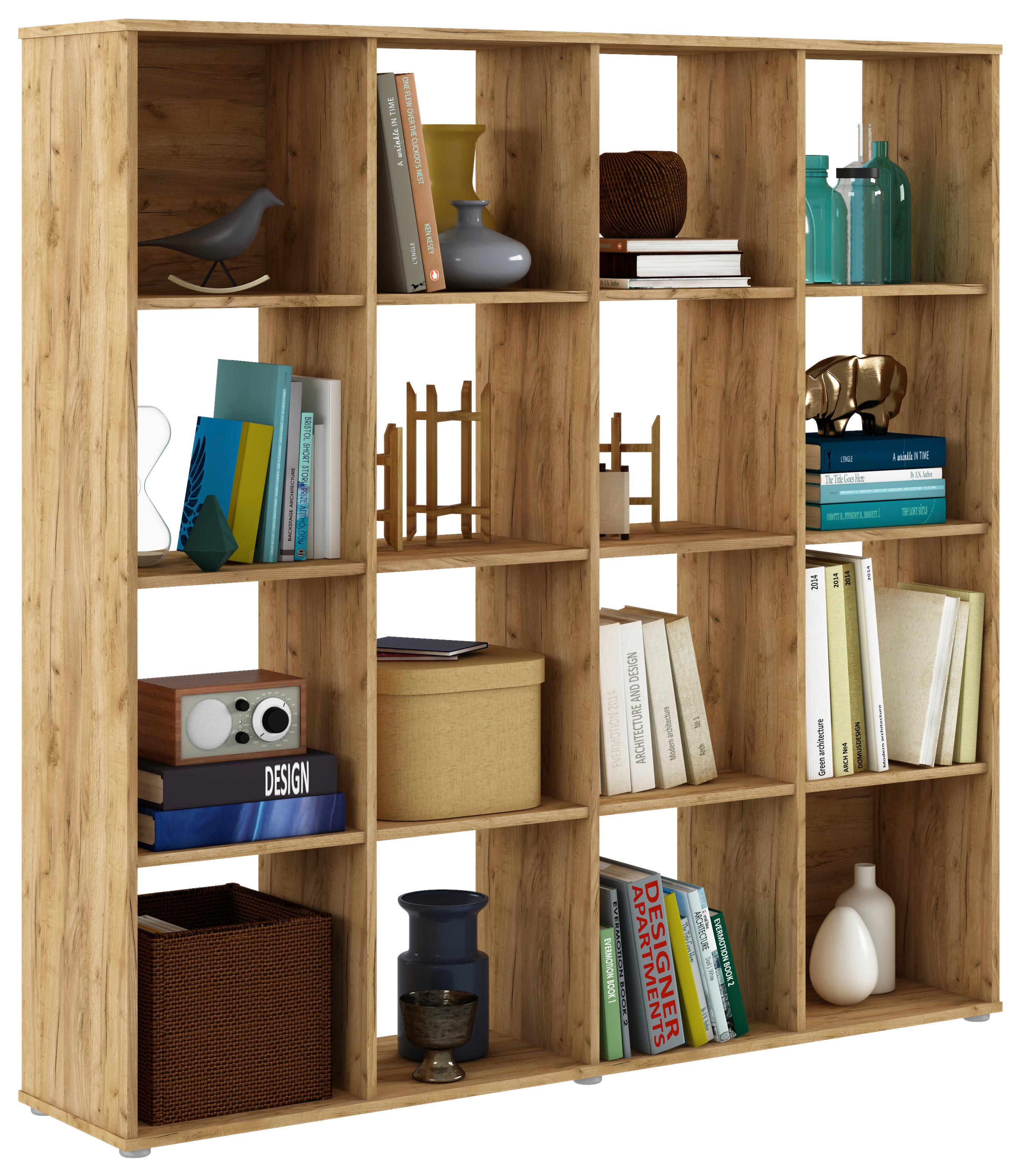 DĚLICÍ STĚNA BERNI - dub artisan, Trend, kompozitní dřevo (158/158/35cm)