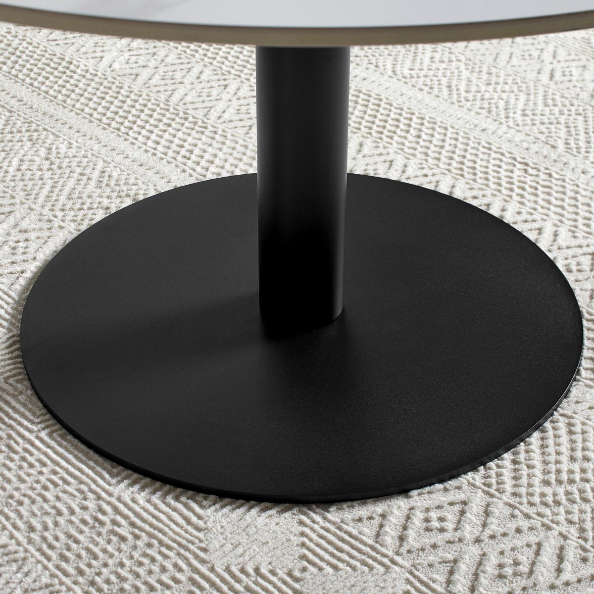 Konferenčný stolek BURSA - bílá/černá, Moderní, kov/keramika (80/80/45cm) - Mömax