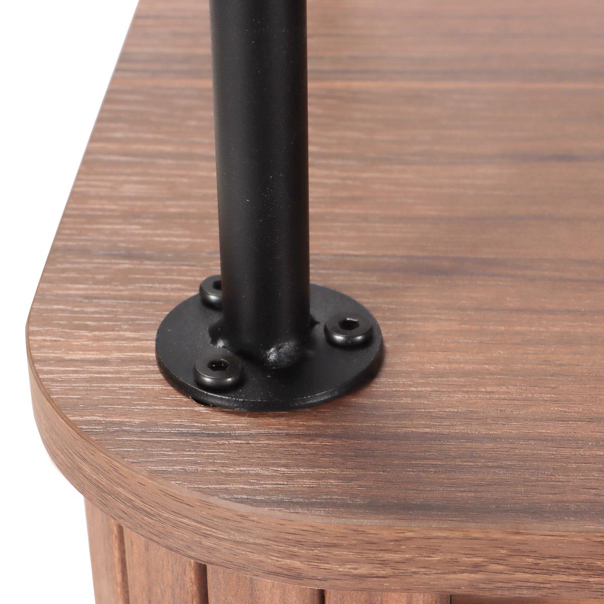 Sideboard Walnussfarben/schwarz, B:140cm - Walnussfarben/Schwarz, Design, Holzwerkstoff (140/76/40cm) - Livetastic