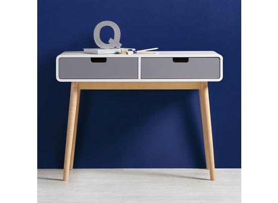 Písací Stolík Daniela - sivá/biela, drevo (100/76/38cm) - Modern Living Písací Stolík Daniela - sivá/biela, drevo (100/76/38cm) - Modern Living