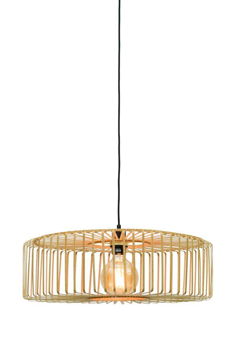 Hängeleuchte Bromo/H/6018/N - Naturfarben, Trend, Holz (60/20cm) - Good & Mojo