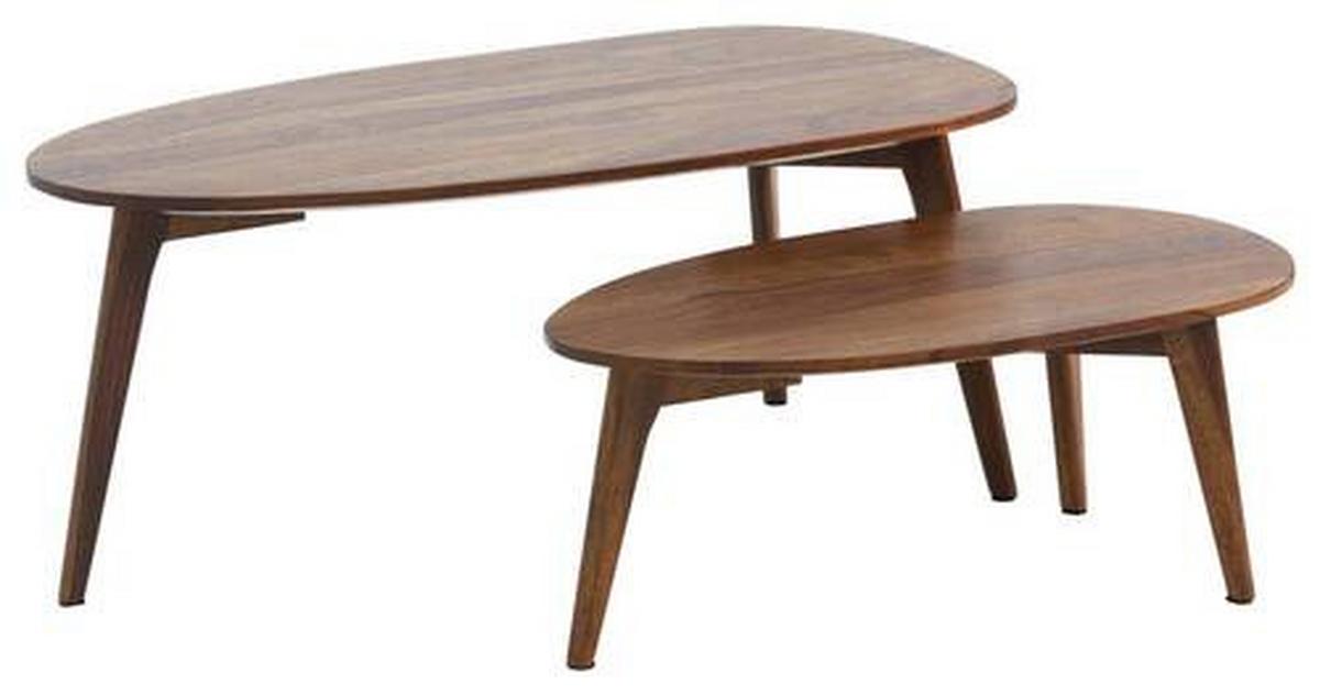 Konferenčný stolík masív - hnedá, Design, drevo (100/50/42cm) - P & B
