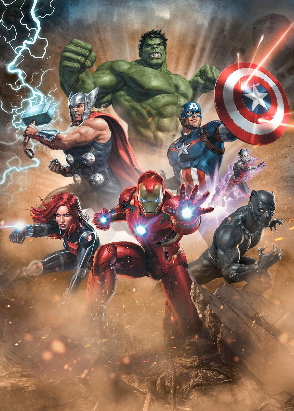 Fototapete Avengers Superpower - Multicolor, Trend, Textil (200/280cm)