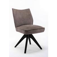 Stuhl Fulton Braun, Grau Beine Schwarz, B: 52 cm - Schwarz/Braun, Design, Holz/Textil (52/85/62cm) - Livetastic