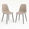 Stuhl-Set Stockholm Braubraun B: 44 cm - Graubraun/Schwarz, MODERN, Textil/Metall (44/86/54cm) - MID.YOU
