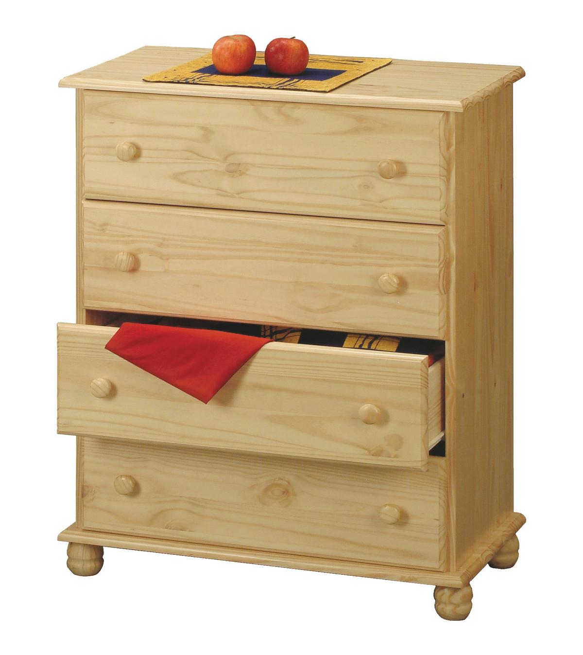 Kommode Naturfarben B: 80cm - Naturfarben, Natur, Holz (80/102/43cm) - Livetastic