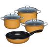 Kochtopfset 4-teilig Orange - Orange, Basics, Metall (48.50/28.50/24cm) - Riess