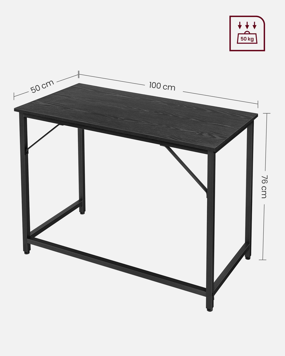 Computertisch Schwarz B: 100 Cm - Schwarz, Trend, Holzwerkstoff (100/75,5/50cm) - MID.YOU