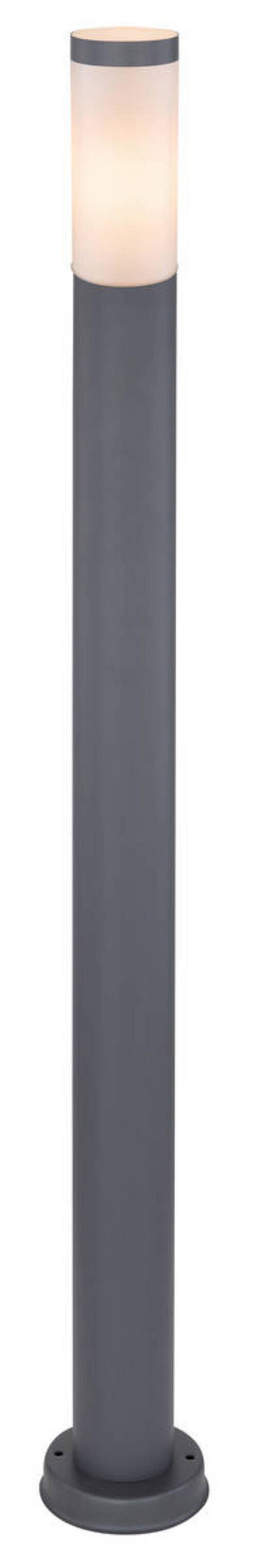 Außenleuchte + Bewegungsmelder Boston 60 Watt Edelstahl - Anthrazit/Opal, Basics, Kunststoff/Metall (12,7/110cm) - Globo