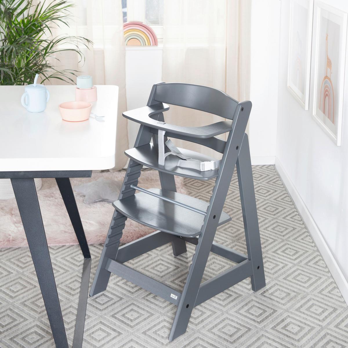 Treppenhochstuhl 'Sit Up Flex' anthrazit - Anthrazit, MODERN, Holzwerkstoff (44,5/80/54cm) - Roba