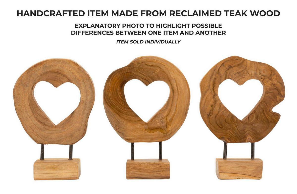 Skulptur Hasi Teak Braun, B: 20 cm - Braun, Basics, Holz (20/28/10cm)