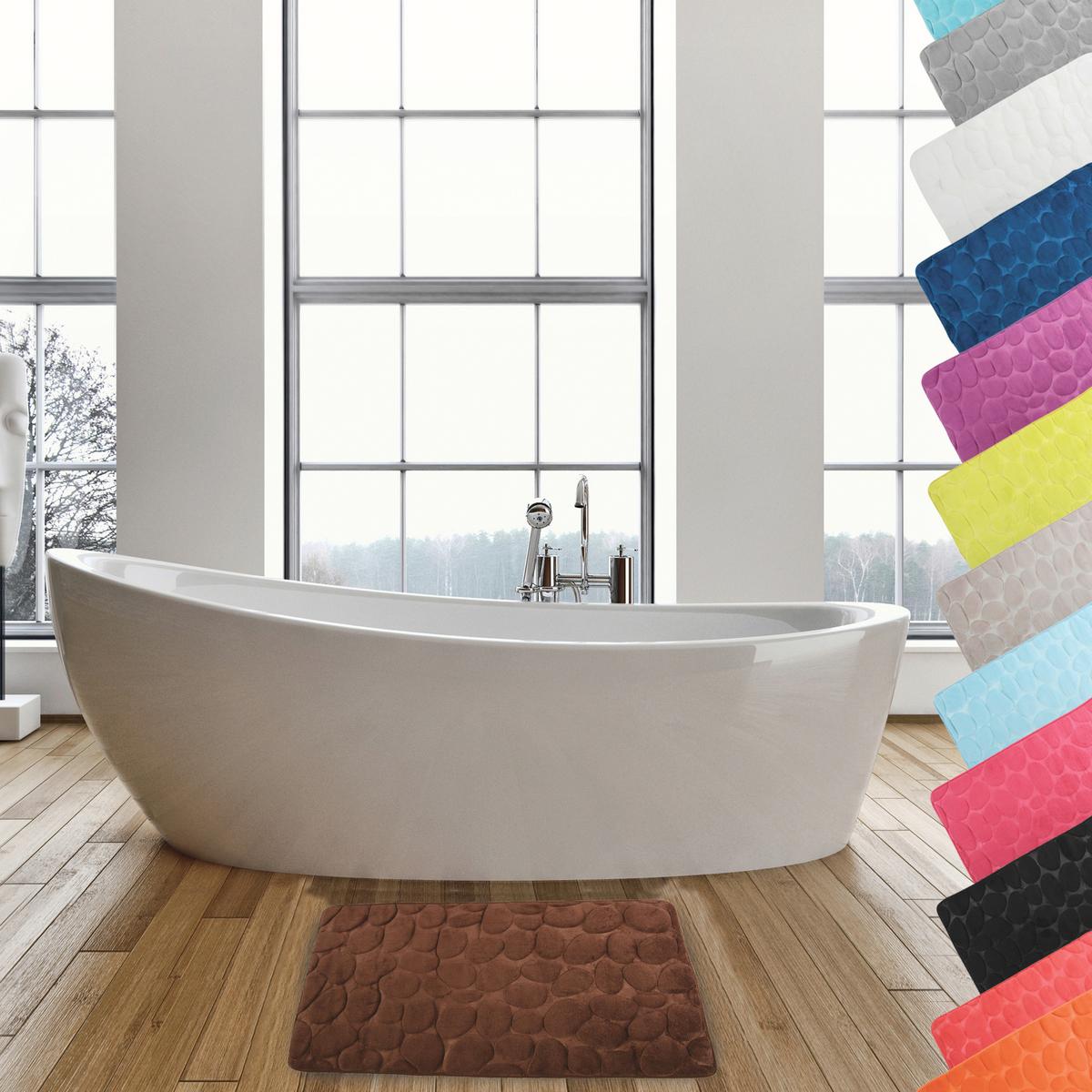 BADEMATTE GALETS BRAUN - Braun, MODERN, Textil (50/80cm) - MSV