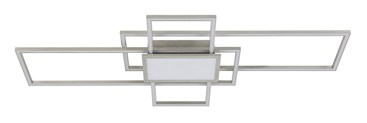 LED-Deckenleuchte Christina 50W 7000lm 3000-6000K dimmbar - Alufarben/Nickelfarben, Basics, Kunststoff/Metall (100/45,8/7,3cm) - Luca Bessoni