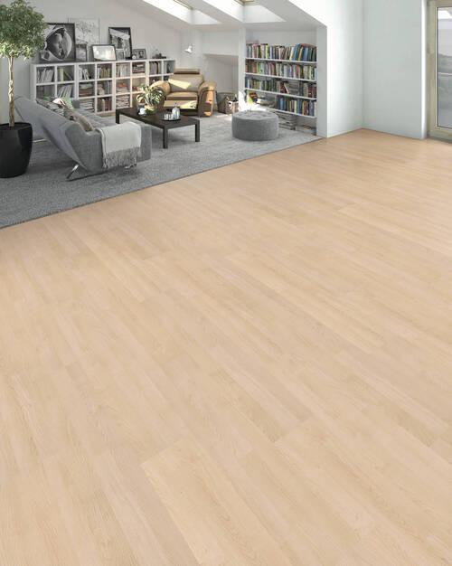 Laminatboden 3-Stab Ahorn Str. Matt - Ahornfarben, Basics, Holzwerkstoff (19.3/128.2cm) - Living by HARO