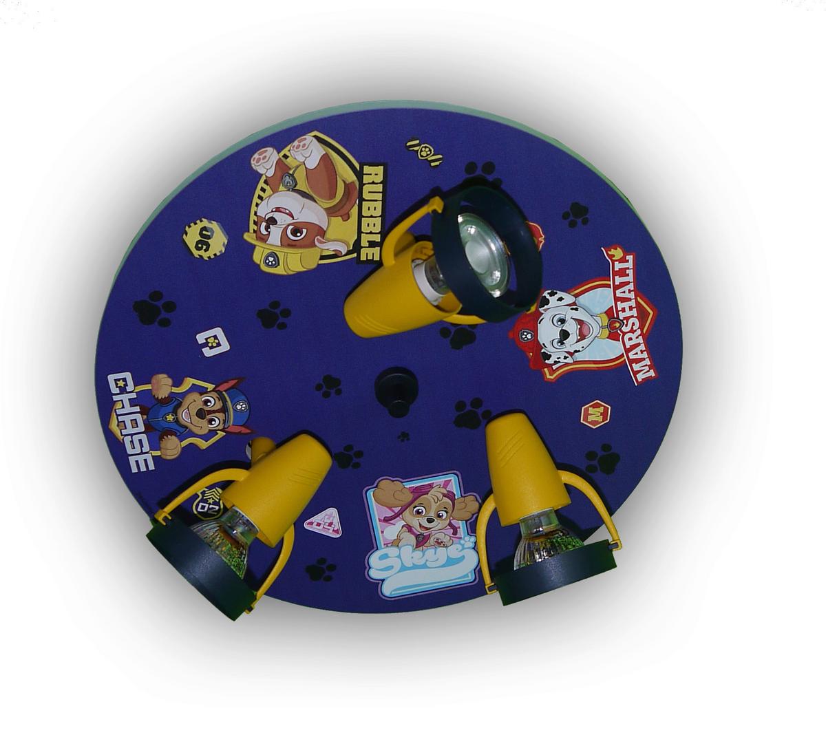 Kinderdeckenleuchte Paw Patrol Ø 35 Cm, Verstellbar - Blau/Multicolor, Design, Holzwerkstoff/Kunststoff (35/15cm) - Niermann