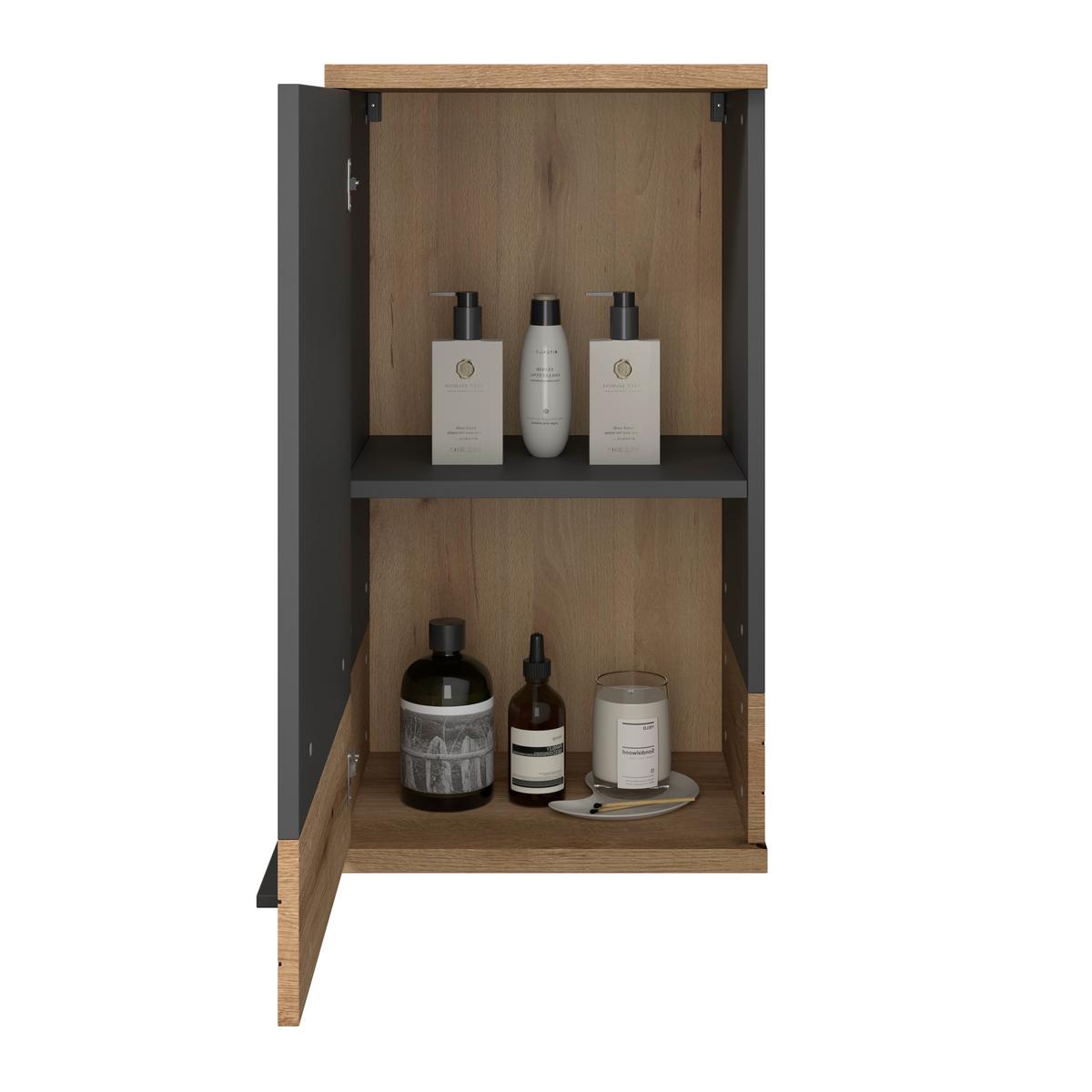 HÄNGESCHRANK COTIA COTLS 3 - Eichefarben/Anthrazit, MODERN, Holzwerkstoff (40/73/30cm) - James Wood