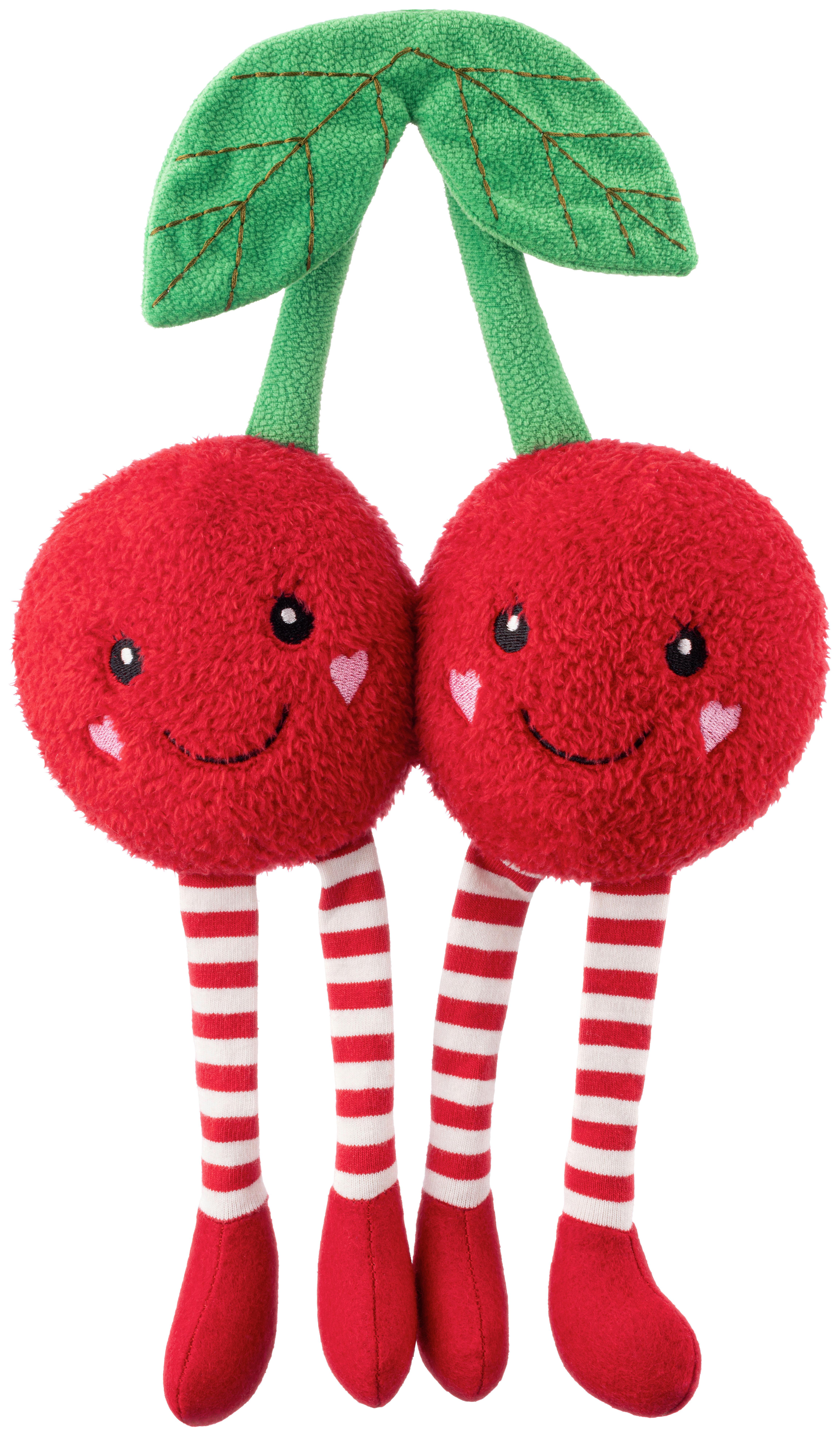 Dekokirsche Cherry - Rot/Weiß, KONVENTIONELL, Textil (23/8/37cm) - Luca Bessoni