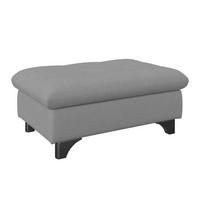 Hocker Gemini Grau, B: 108cm - Chromfarben/Grau, KONVENTIONELL, Textil (108/46/108cm)