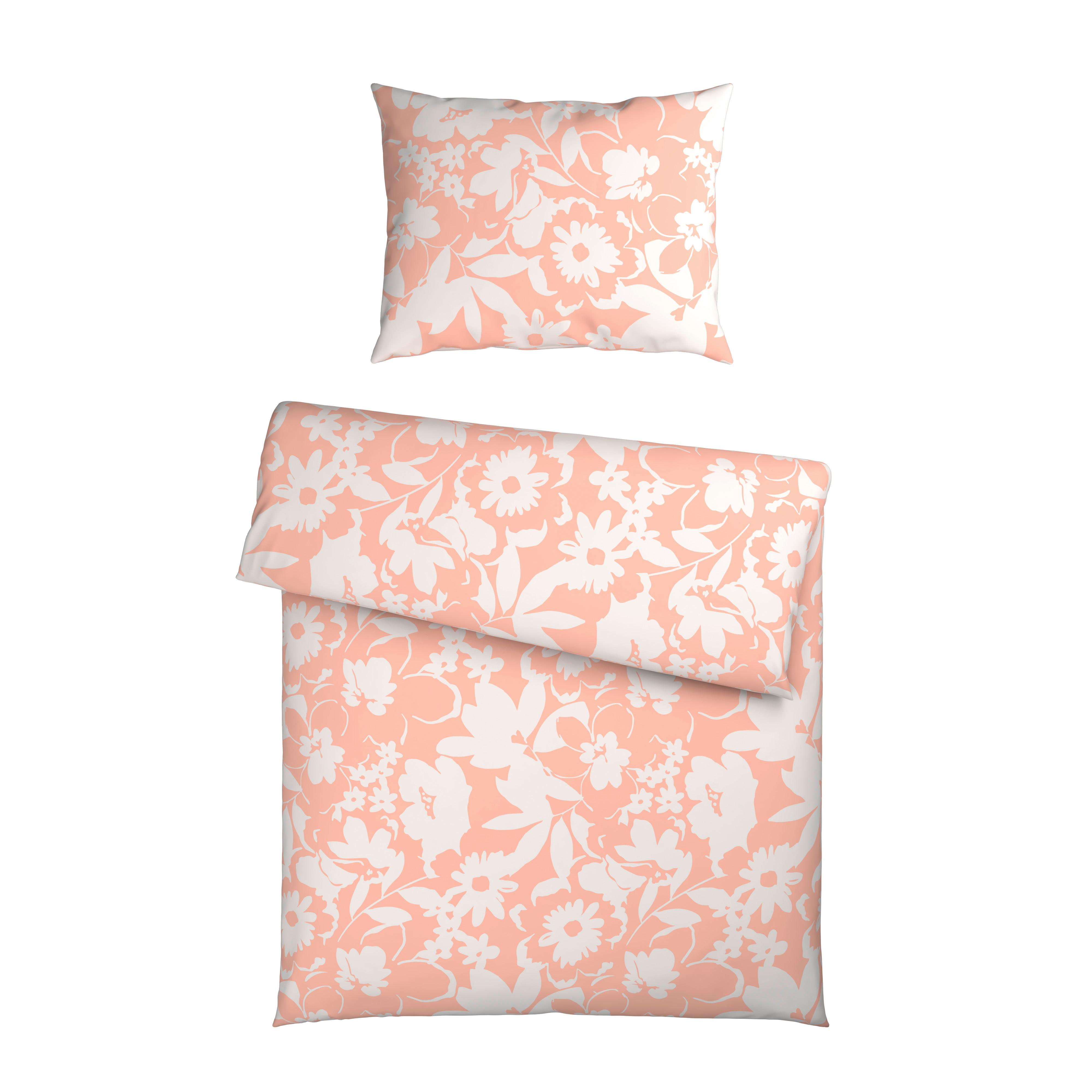 POSTEĽNÁ BIELIZEŇ FLORAL - oranžová, textil (140/200cm) - Mömax
