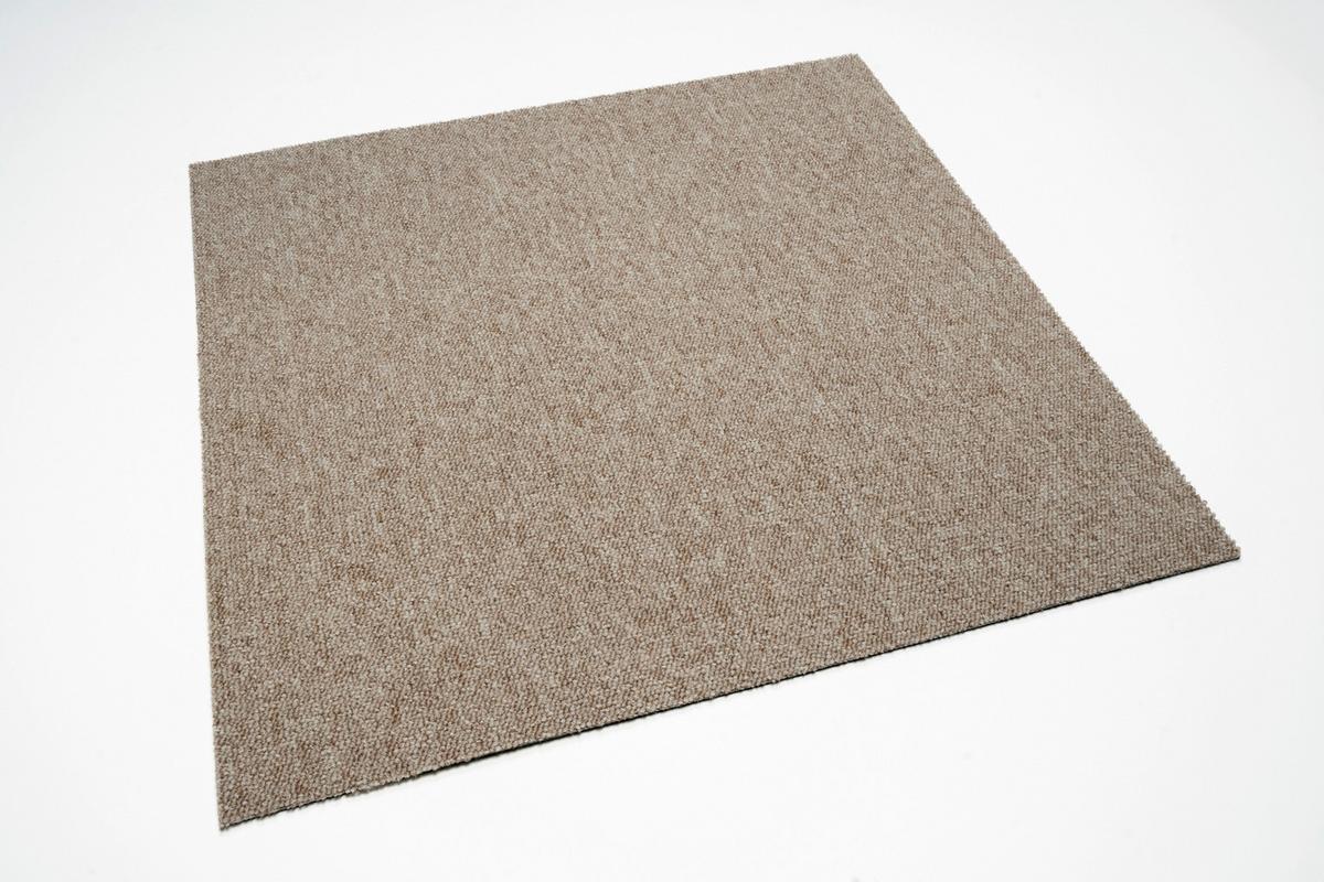Teppichfliese Beige Mustang 50x50 cm Florhöhe 3 mm - Beige, Basics, Textil (50/50cm)