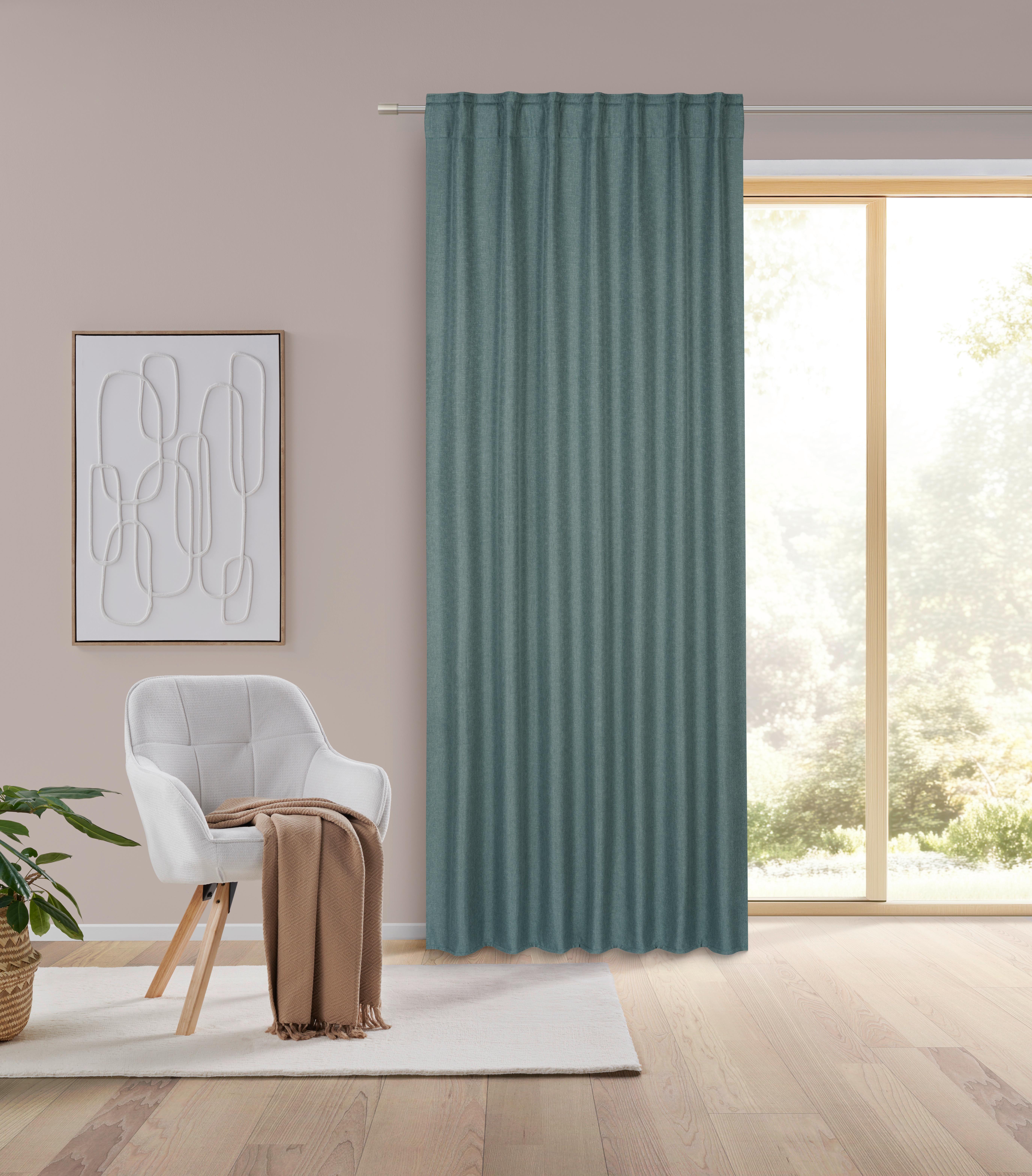 TERMOIZOLAČNÍ ZÁVĚS ANTON - zelená, textil (135/255cm) - Mömax