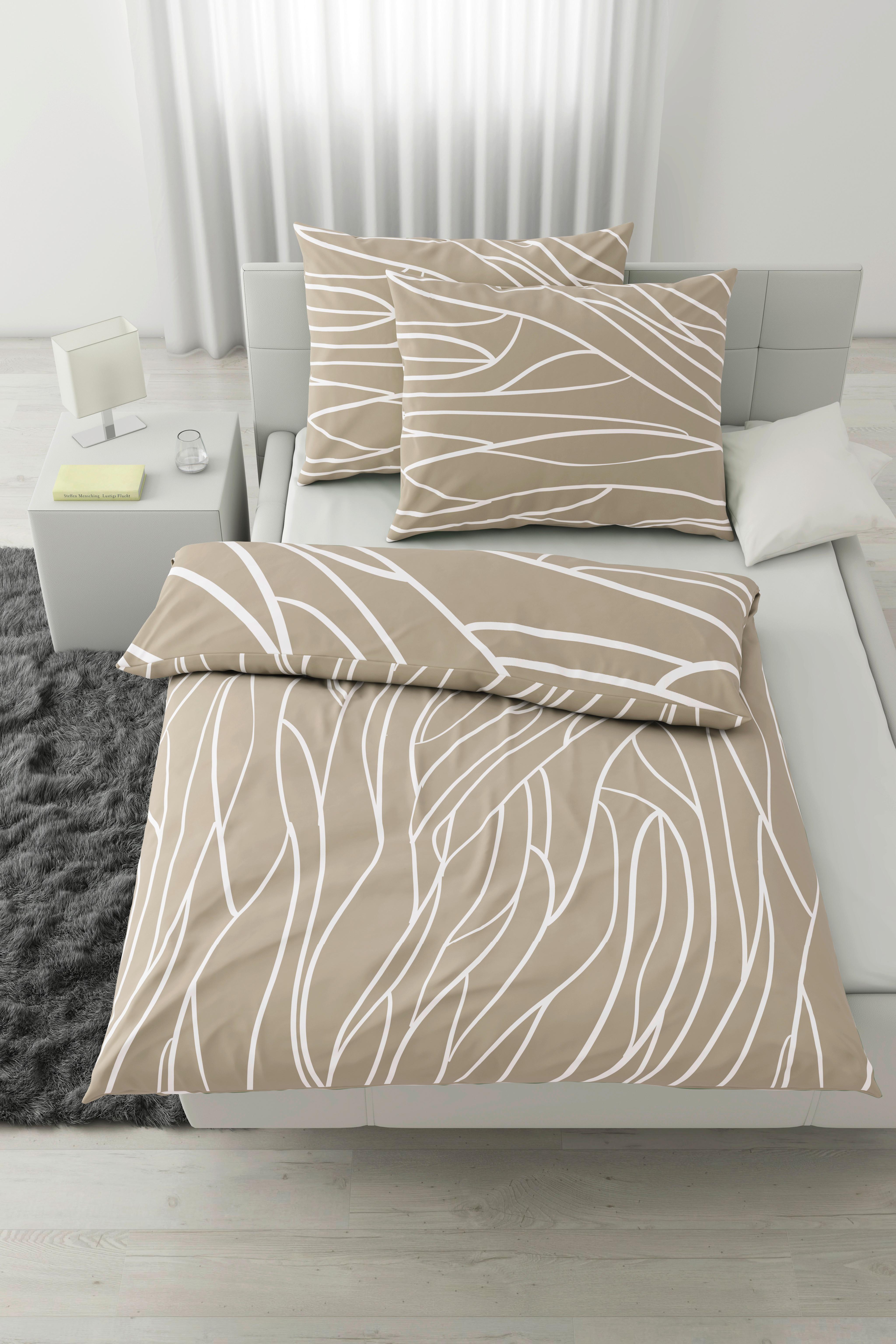 POSTEĽNÁ BIELIZEŇ JULIANE XXL - svetlohnedá, Konventionell, textil (200/220cm) - Mömax
