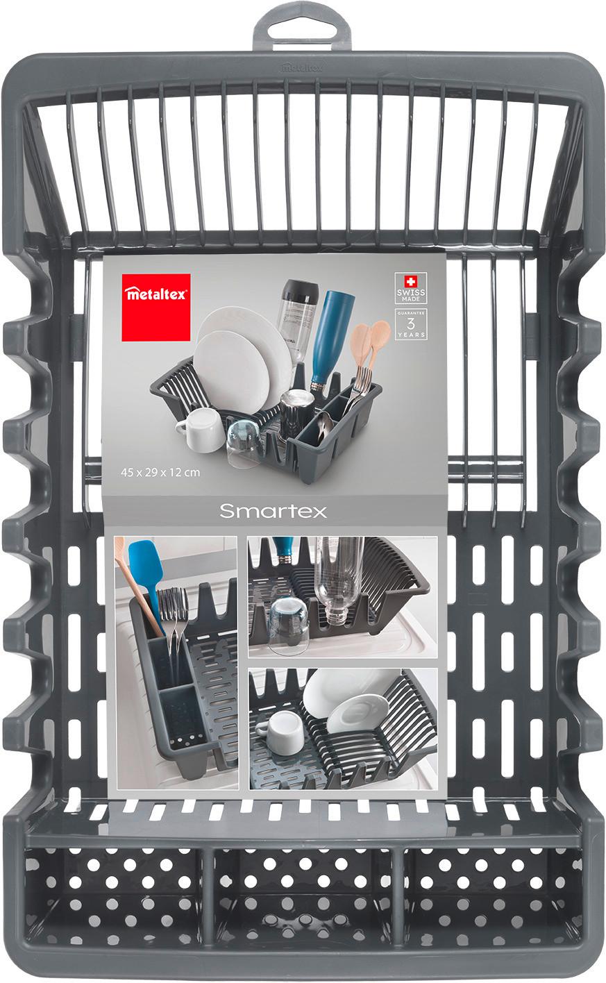 Edényszárító Kosár 325095 - szürke, Basics, műanyag (29/12/45cm) - Metaltex