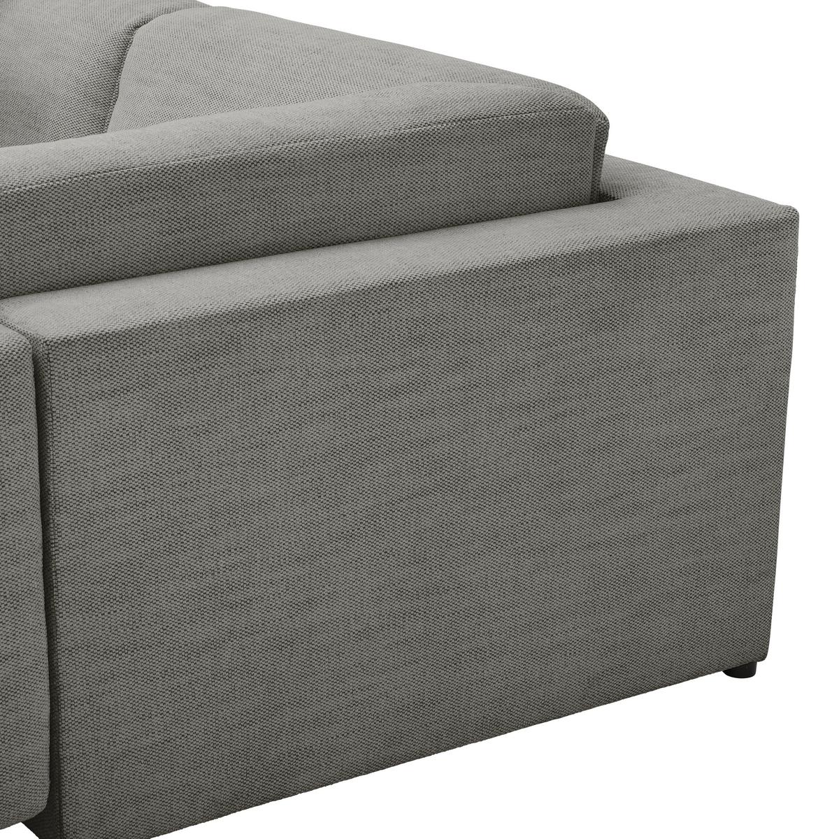 Wohnlandschaft Vouge Grau U: 283x371x208 Cm - Buchefarben/Schwarz, KONVENTIONELL, Textil (283/371/208cm) - Livetastic