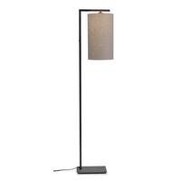 Stehlampe Boston Schwarz/ Dunkelbeige 1-Flammig - Beige/Schwarz, Basics, Textil/Metall (35/160cm) - It's about Romi