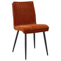 Židle LENA v zrzavé barvě - černá/rezavá, Moderní, kov/dřevo (43/86/57cm) - Mömax