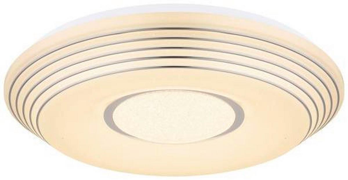 LED-Deckleuchte Pillo Ø 50 cm mit Fernbedienung - Klar/Weiß, Basics, Kunststoff/Metall (50/8,5cm) - Globo