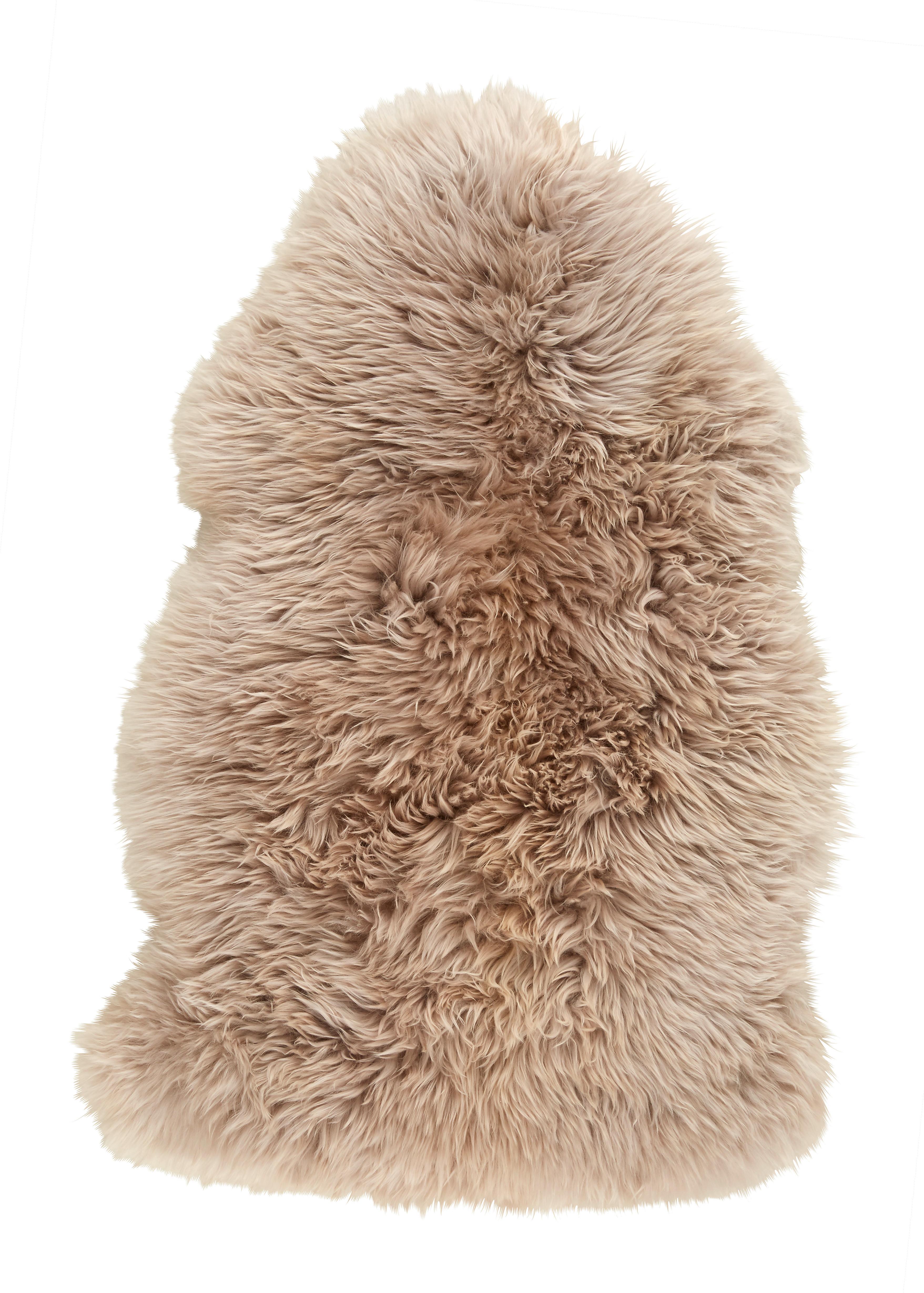 OVČÍ KOŽEŠINA Jenny, 90-105/60cm, béžová - béžová, textil (60/90-105cm) - Modern Living