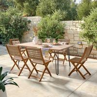 Gartenstuhl Klappbar Bergen Aus Akazienholz - Hellgrau/Akaziefarben, MODERN, Holz/Kunststoff (50/87/58cm) - Beldano