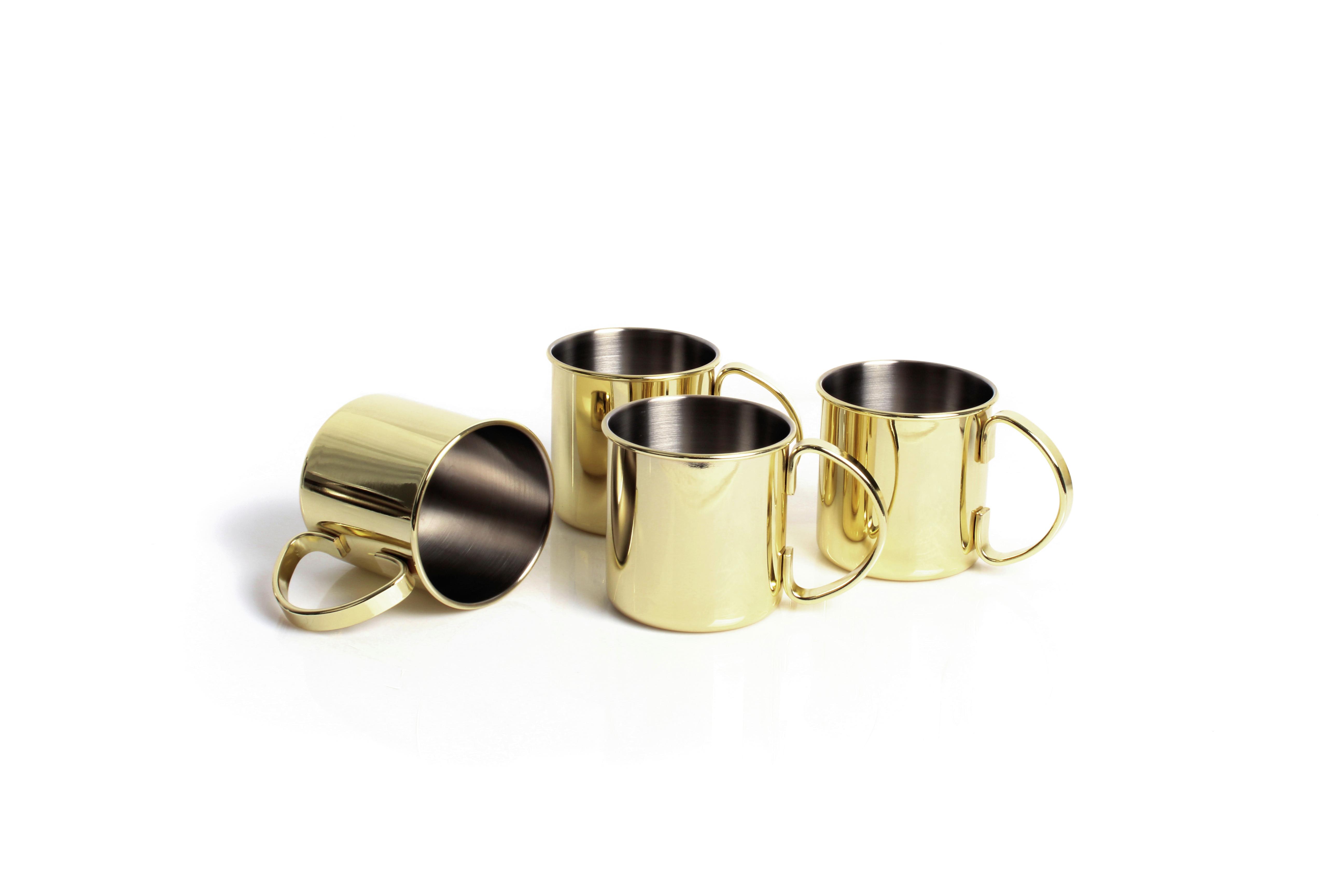Becherset Ew-mm-4807g - Goldfarben, Basics, Metall (13.7/8.9/9cm) - Echtwerk