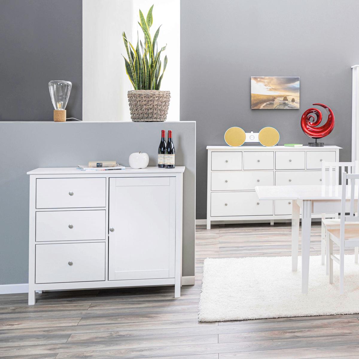 Kommode Chilly Home - Weiß, Design, Holz (110/96/40cm) - Livetastic