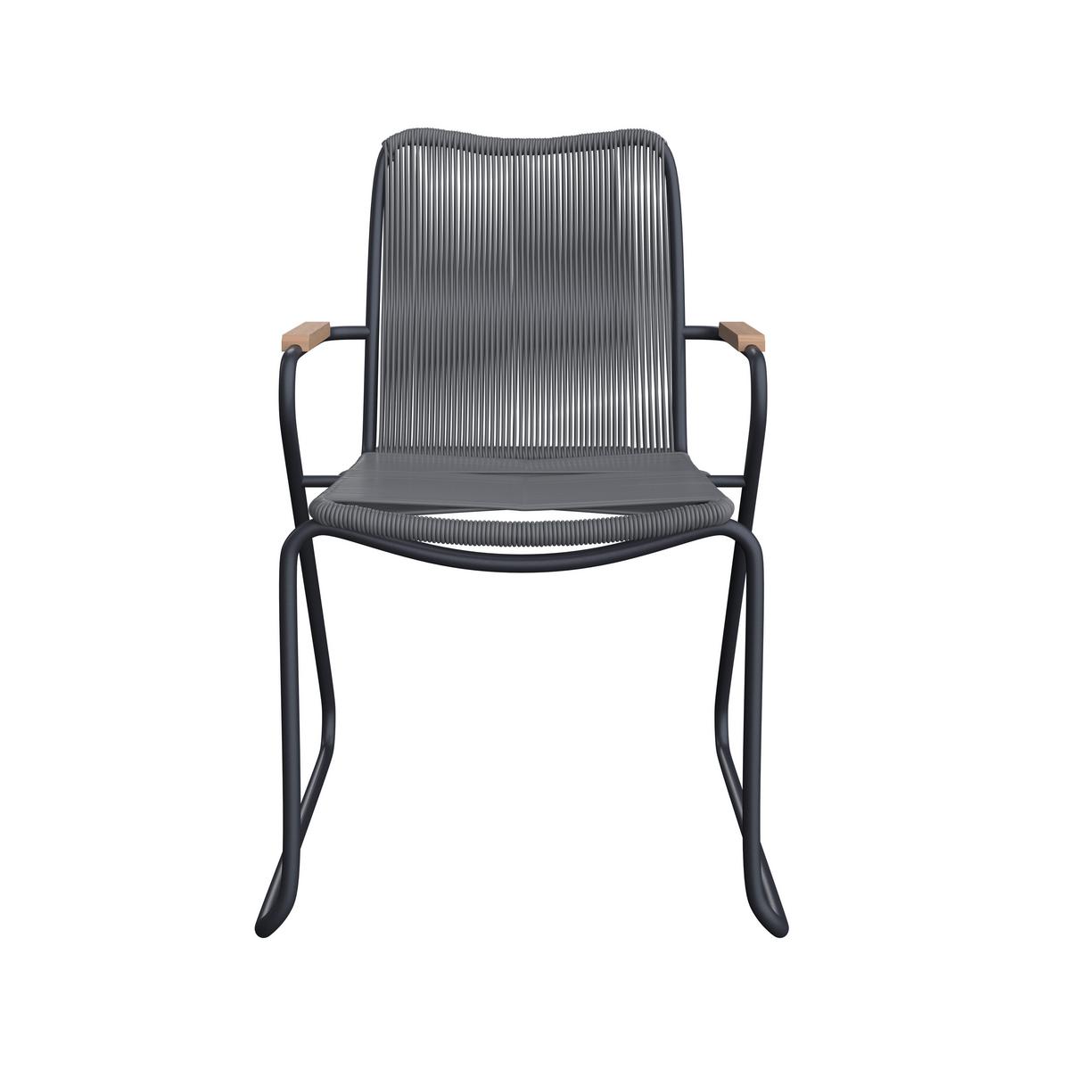 Záhradní souprava HELEN - šedá/barvy teak, Moderní, kov/textil (330/198/88cm) - Bessagi Garden