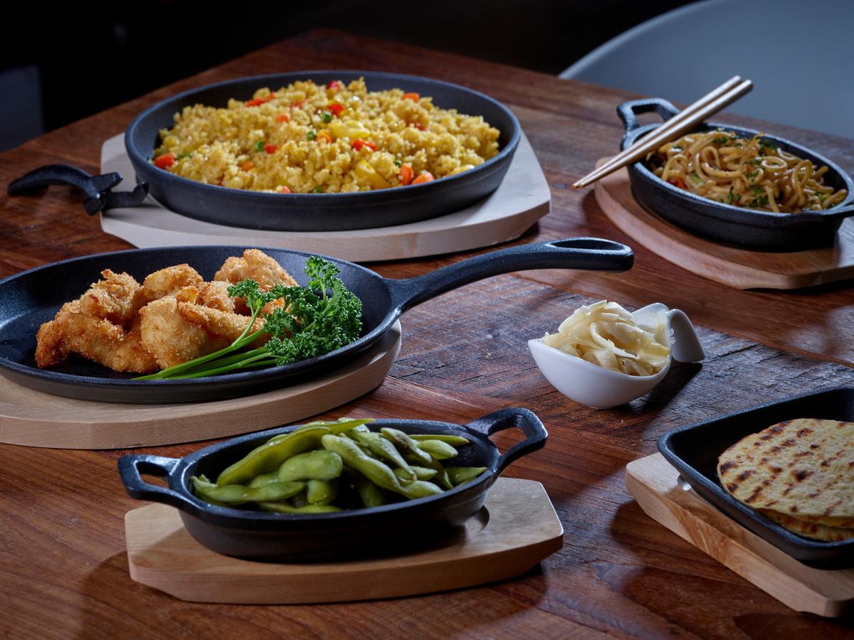 Servierpfanne Schwarz, L/b/h:22,2x13,6x2,2cm - Schwarz, Basics, Metall (22,2/13,6/2,2cm) - Echtwerk