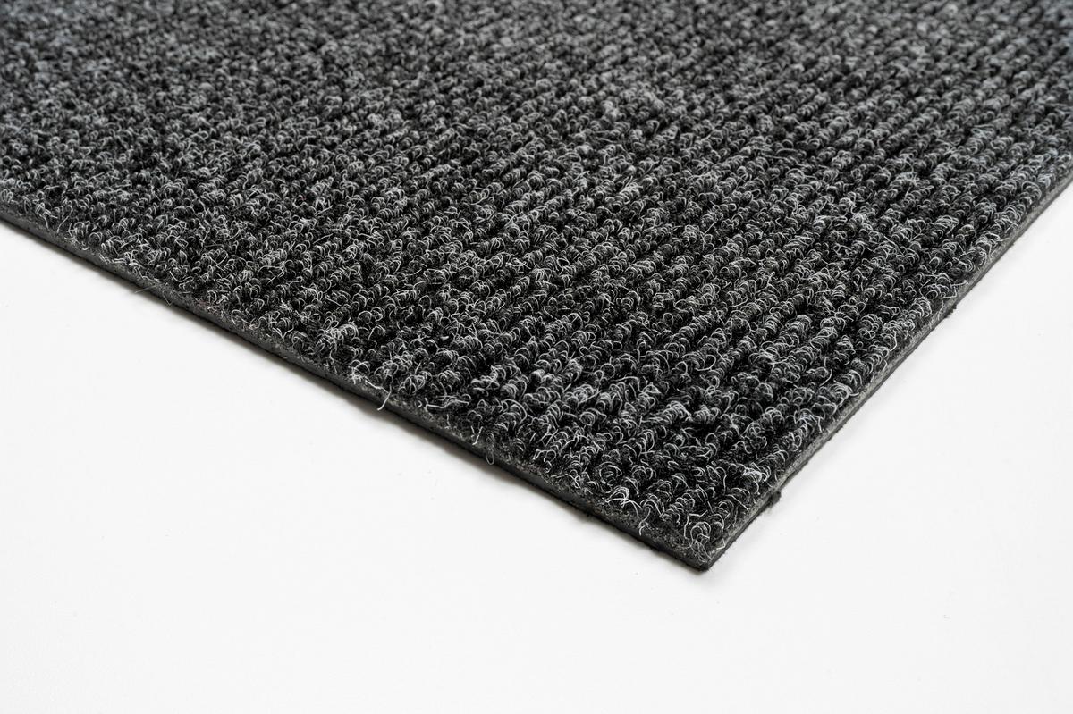 Teppichfliese Anthrazit Solid Rib 50x50 cm Florhöhe 2,5 mm - Anthrazit, Basics, Textil (50/50cm)