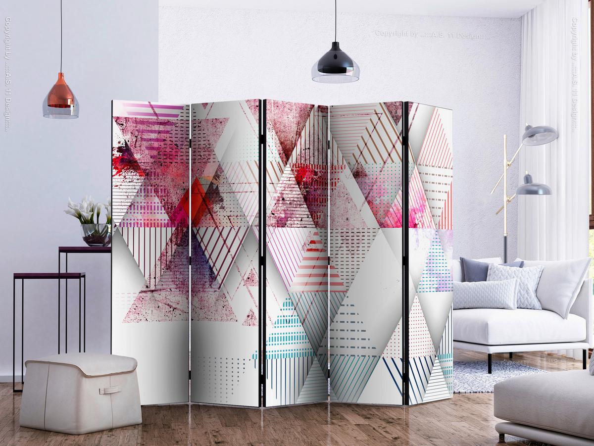 Paravent Multicolor B: 225 Cm - Multicolor, Basics, Holz/Textil (225/172/3cm) - artgeist