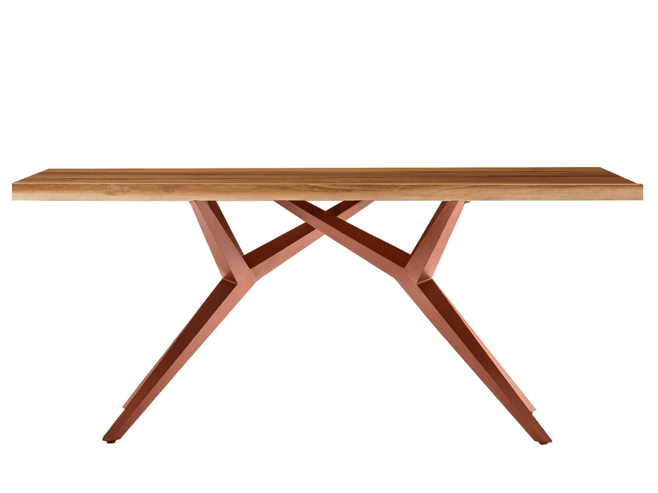 ESSTISCH Braun/Naturfarben L: 180cm - Braun/Naturfarben, MODERN, Holz/Metall (180/100/73cm) - MID.YOU