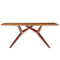 ESSTISCH Braun/Naturfarben L: 220cm - Braun/Naturfarben, MODERN, Holz/Metall (220/100/73cm) - MID.YOU