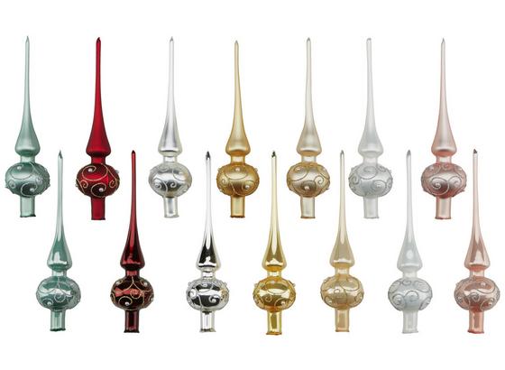 Christbaumspitze Trude - Champagner/Rot, ROMANTIK / LANDHAUS, Glas (27cm) - James Wood Christbaumspitze Trude - Champagner/Rot, ROMANTIK / LANDHAUS, Glas (27cm) - James Wood