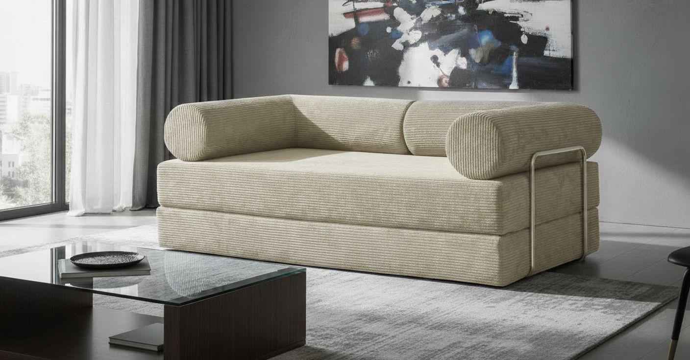 Schlafsofa Elysium Beige B: 180 cm - Beige, Design, Textil (180/70/100cm) - P & B