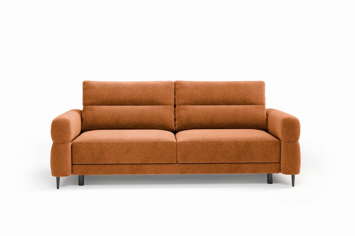 Schlafsofa Nordic Rostfarben B: 232cm - Rostfarben/Schwarz, Basics, Textil (232/94/102cm) - Livetastic