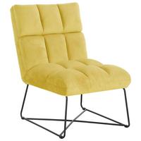 Sessel Enzo - Gelb/Schwarz, MODERN, Holz/Textil (62/86/87cm)