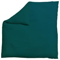 Bettdeckenbezug Woven Satin Fade - Dunkelgrün/Petrol, Basics, Textil (200/200cm) - Schlafgut