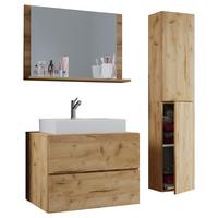 Badezimmer Lendas Honigeiche B: 114 Cm - Honigeiche/Weiß, MODERN, Keramik/Holzwerkstoff (94cm) - MID.YOU